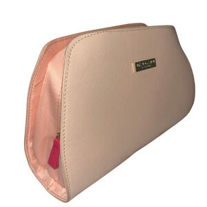 Bvlgari Parfums Blush Pink Saffiano Cosmetic Bag / Pouch